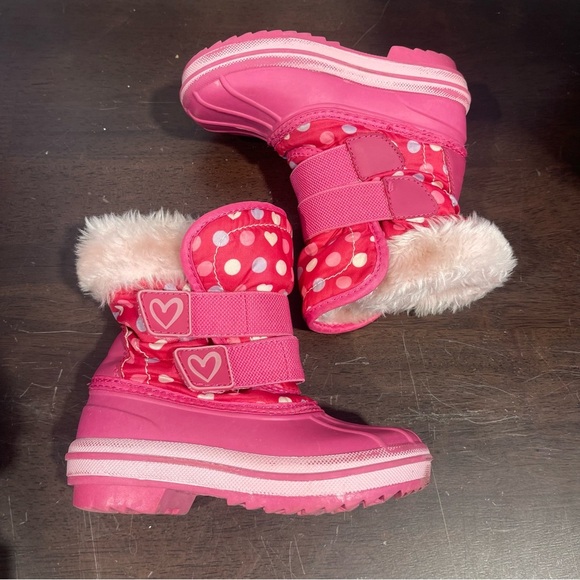 Other - Pink Polka Dot Winter snow  Boots toddler 7/8